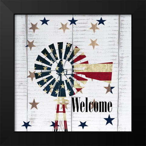 Amrican Wind Black Modern Wood Framed Art Print by Phillip, Jamie