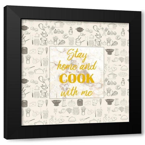 Romantic Chefs Black Modern Wood Framed Art Print with Double Matting by Phillip, Jamie