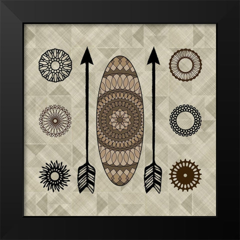 Tribal Moment 1 Black Modern Wood Framed Art Print by Phillip, Jamie