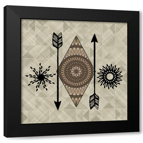 Tribal Moment 2 Black Modern Wood Framed Art Print by Phillip, Jamie