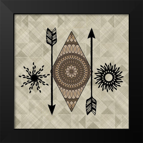 Tribal Moment 2 Black Modern Wood Framed Art Print by Phillip, Jamie