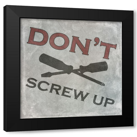 Dont Black Modern Wood Framed Art Print by Phillip, Jamie