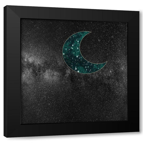 Moon Night Black Modern Wood Framed Art Print with Double Matting by Phillip, Jamie