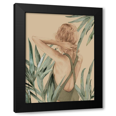 Empowered Black Modern Wood Framed Art Print with Double Matting by Urban Road