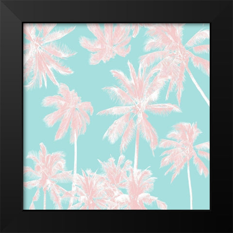 Tropico Turquoise Black Modern Wood Framed Art Print by Urban Road