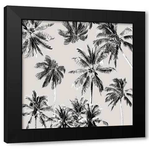 Tropico Turquoise Black Modern Wood Framed Art Print with Double Matting by Urban Road