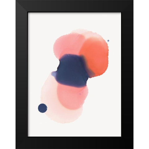 Grapefruit Black Modern Wood Framed Art Print by Urban Road