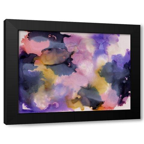 Pansies Black Modern Wood Framed Art Print with Double Matting by Urban Road