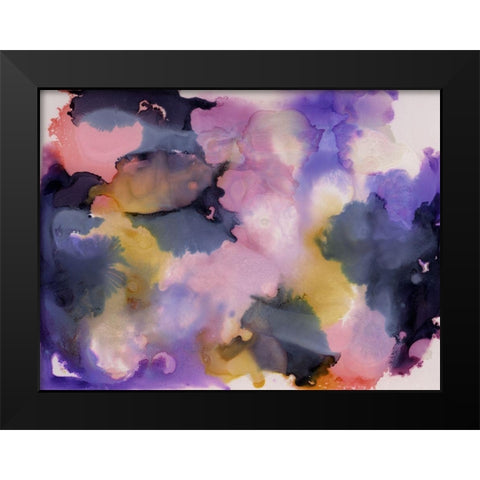 Pansies Black Modern Wood Framed Art Print by Urban Road
