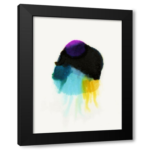 Squid Ink Black Modern Wood Framed Art Print by Urban Road