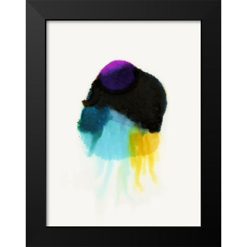 Squid Ink Black Modern Wood Framed Art Print by Urban Road