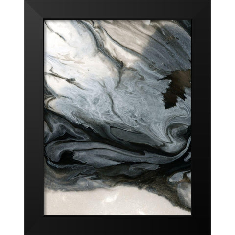Vesuvius Black Modern Wood Framed Art Print by Urban Road