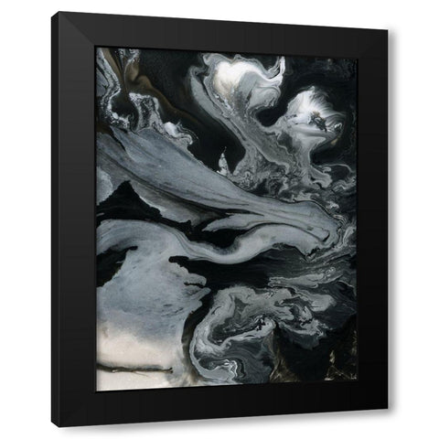Villarrica Black Modern Wood Framed Art Print with Double Matting by Urban Road