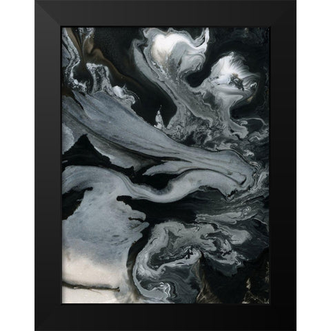 Villarrica Black Modern Wood Framed Art Print by Urban Road