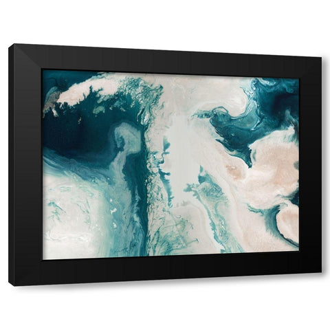 Earth Rise Black Modern Wood Framed Art Print by Urban Road