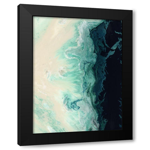 Seaquake Black Modern Wood Framed Art Print by Urban Road