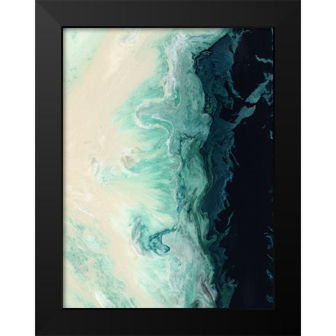 Seaquake Black Modern Wood Framed Art Print by Urban Road