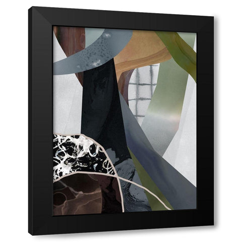 Wires Crossed Black Modern Wood Framed Art Print with Double Matting by Urban Road