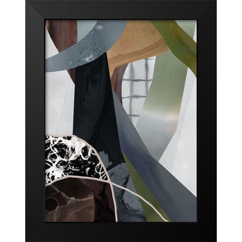 Wires Crossed Black Modern Wood Framed Art Print by Urban Road