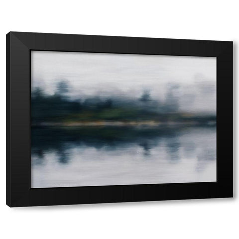 Upon Reflection Black Modern Wood Framed Art Print by Urban Road