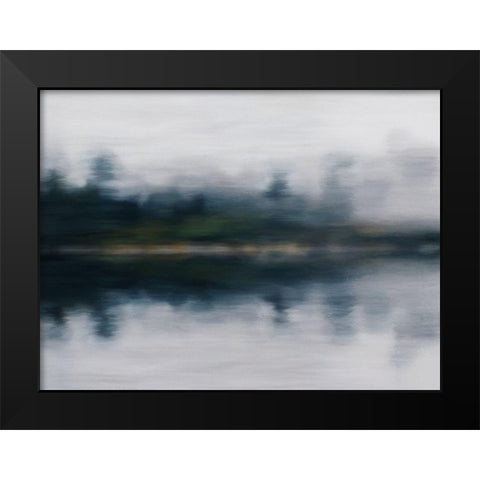 Upon Reflection Black Modern Wood Framed Art Print by Urban Road