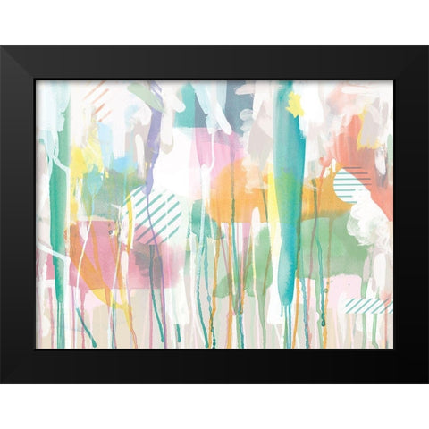 Spring Rain Black Modern Wood Framed Art Print by Urban Road