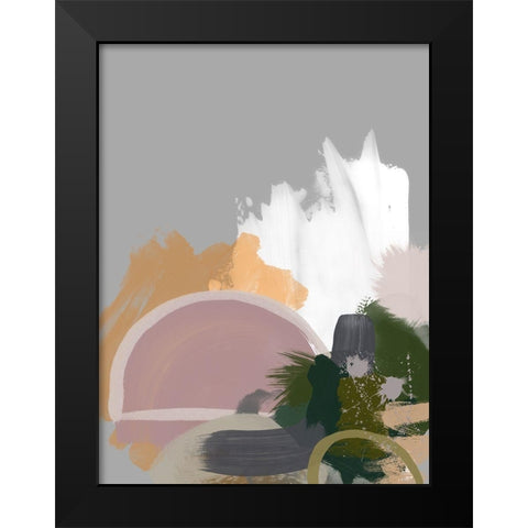 Half Moon Art Print Black Modern Wood Framed Art Print by Urban Road