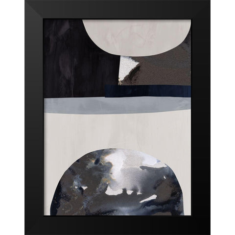 Lone Wolf II Black Modern Wood Framed Art Print by Urban Road