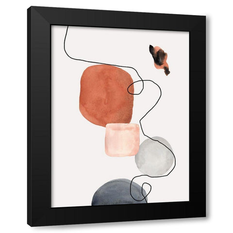 Down the Line I Black Modern Wood Framed Art Print with Double Matting by Urban Road