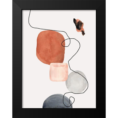 Down the Line I Black Modern Wood Framed Art Print by Urban Road