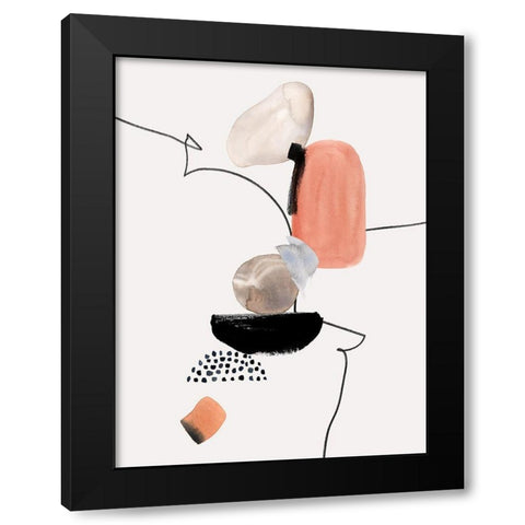 Down the Line II Black Modern Wood Framed Art Print by Urban Road