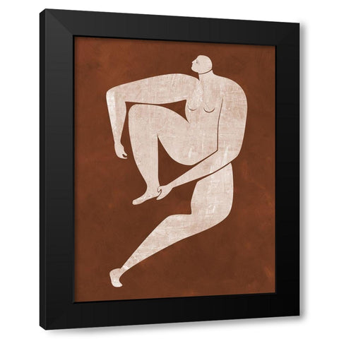 Caroline Cut-Out I Black Modern Wood Framed Art Print with Double Matting by Urban Road