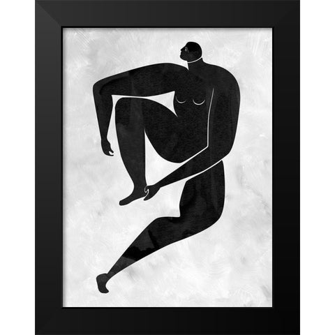 Lydia Cut-Out I Black Modern Wood Framed Art Print by Urban Road