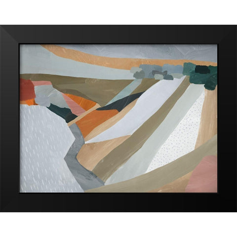 Glass House Mountains Black Modern Wood Framed Art Print by Urban Road