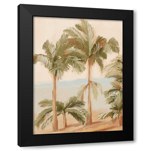 Tropical Sunset I Black Modern Wood Framed Art Print with Double Matting by Urban Road