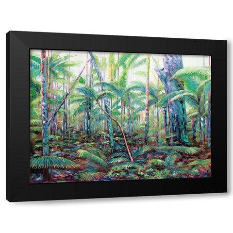 Hinterland Black Modern Wood Framed Art Print with Double Matting by Urban Road