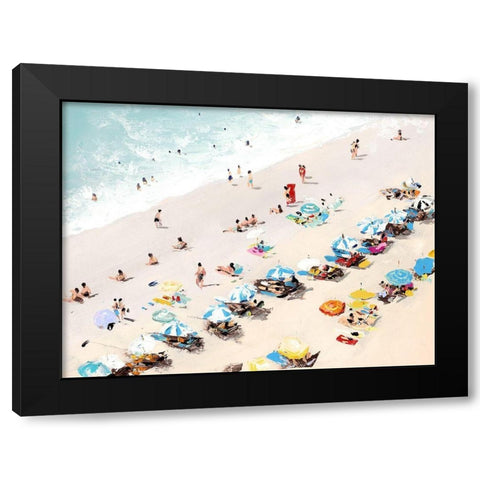 Sunbathers Black Modern Wood Framed Art Print with Double Matting by Urban Road
