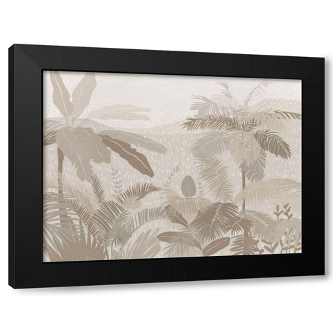 Neutral Tropics Black Modern Wood Framed Art Print by Urban Road