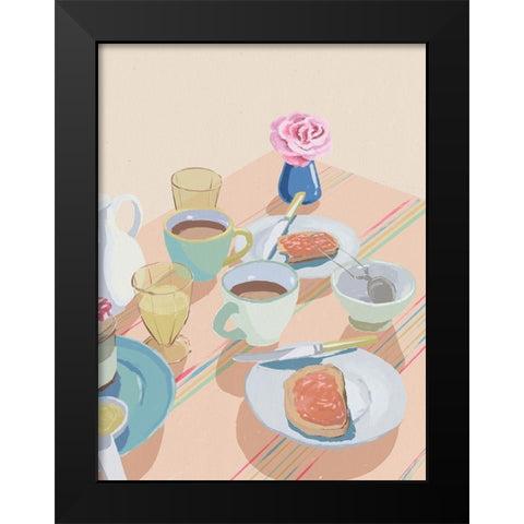 Coffee And Marmalade Black Modern Wood Framed Art Print by Urban Road