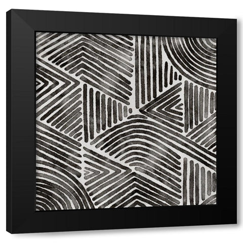 On Repeat Black Modern Wood Framed Art Print with Double Matting by Urban Road