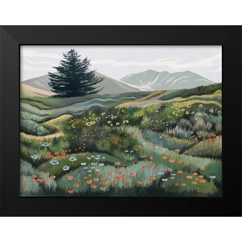 Mountain of Hope Black Modern Wood Framed Art Print by Urban Road