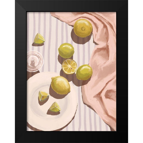 Sour Pink Black Modern Wood Framed Art Print by Urban Road