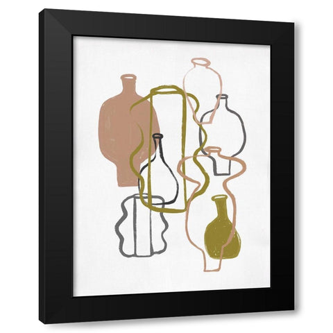 Open Air Market I Black Modern Wood Framed Art Print with Double Matting by Marrakech