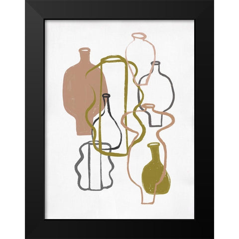 Open Air Market I Black Modern Wood Framed Art Print by Marrakech