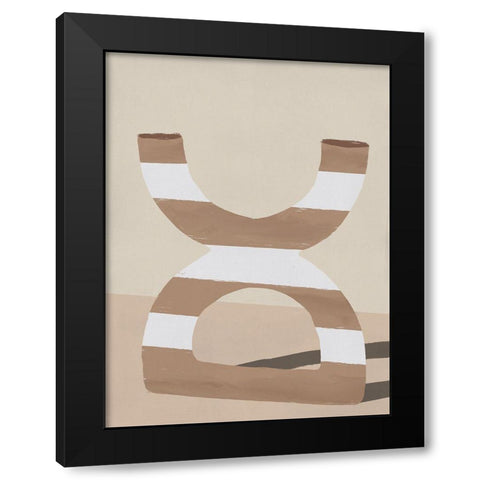 Curves I Black Modern Wood Framed Art Print with Double Matting by Marrakech