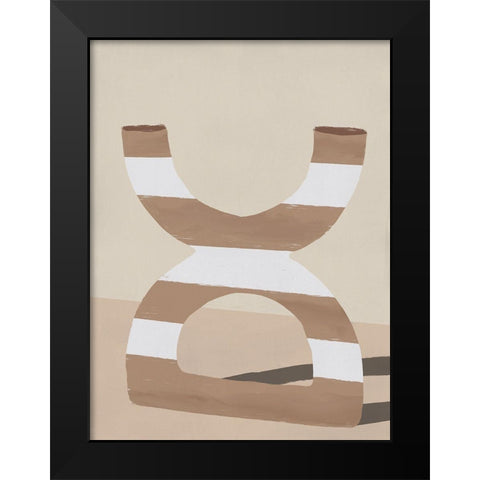 Curves I Black Modern Wood Framed Art Print by Marrakech