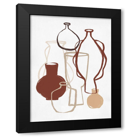 Open Air Market III Black Modern Wood Framed Art Print with Double Matting by Marrakech