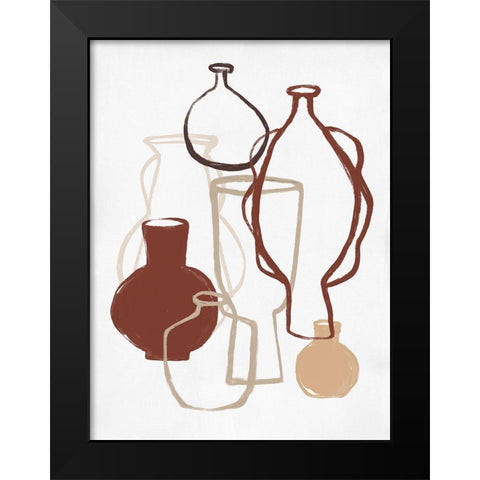 Open Air Market III Black Modern Wood Framed Art Print by Marrakech