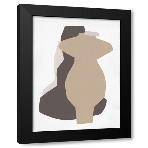 Riad II Black Modern Wood Framed Art Print with Double Matting by Marrakech