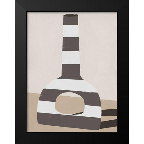 Marhba II Black Modern Wood Framed Art Print by Marrakech